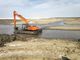 ディーゼル機関の水陸両用ポンツーンは、小型掘削機クローラー掘削機のタイプを追跡します