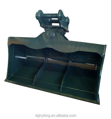 Excavator Tilt Bucket with 2 pcs Cylinder Design and +/-45 Degree Tilt for 0.97cum Capacity