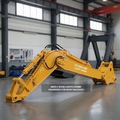 中型ブーム長2300mm 油圧ショベルブームアーム アーム長7500mm 降伏強度345MPa 重機用に設計