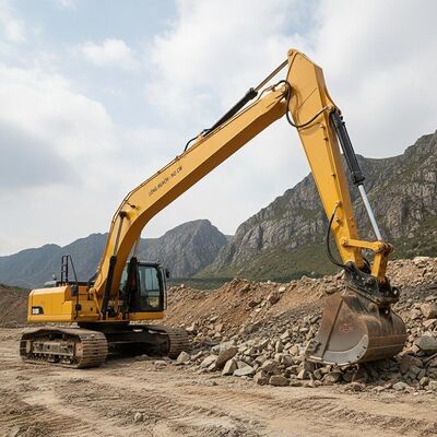 カウンターウェイトなしのロングリーチ油圧ショベルブーム - 困難な地形での土木工事および掘削作業向け